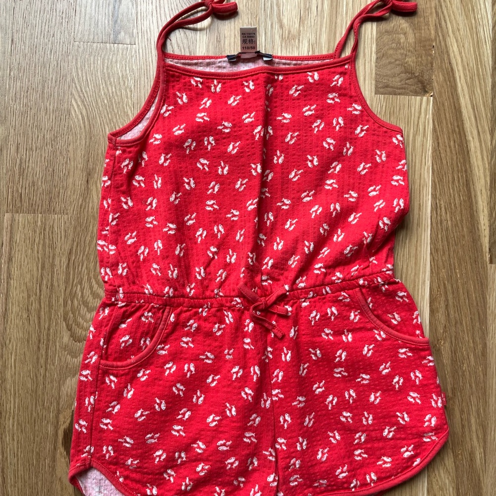 Red Kids Romper